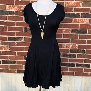 Acemi Swoop Neck Black Dress